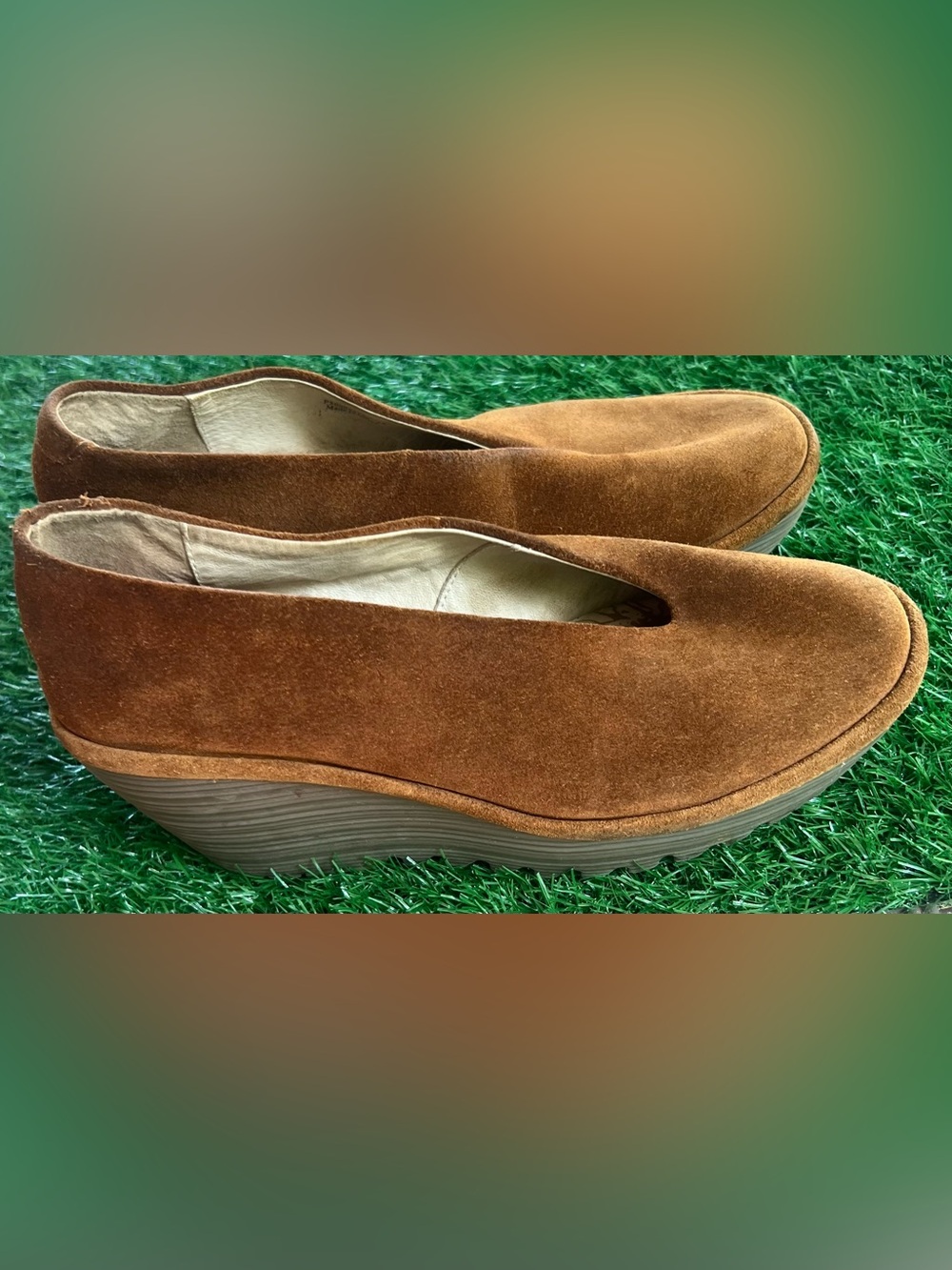 Fly London YAZ Brown Suede Wedge Shoes 38 - Picture 2 of 14
